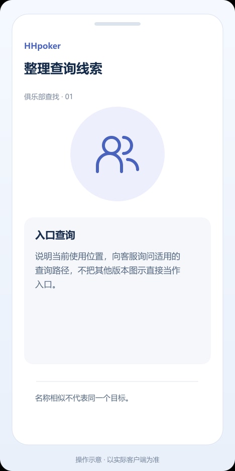 HHpoker 整理查询线索操作示意