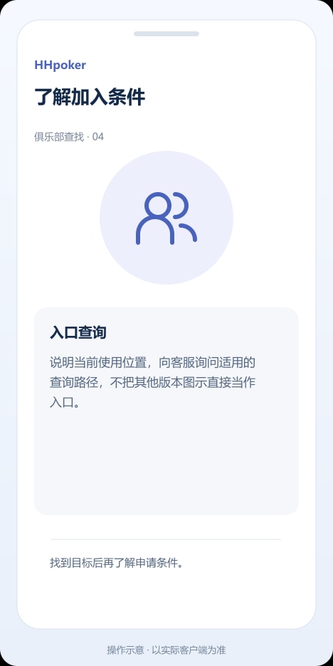 HHpoker 了解加入条件操作示意